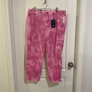 NWT • GAP • Pink Tie Dye Straight Pant •